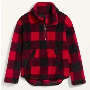 Old Navy relaxed Sherpa half zip sweater